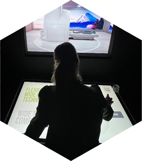 Touchscreen in what Topright calls Experience Room