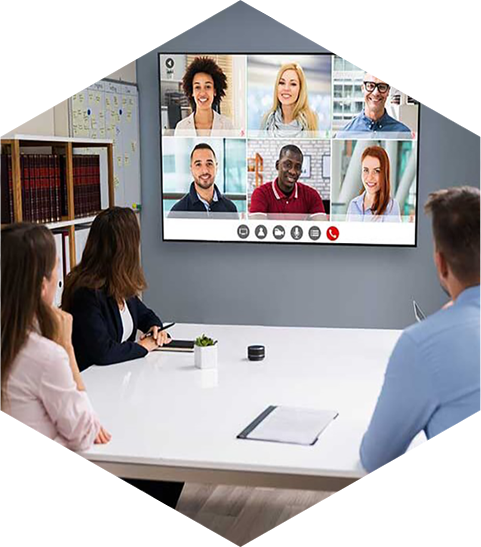 Conferenceroom with a big screen